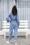 Malia Belted Jean Jumpsuit