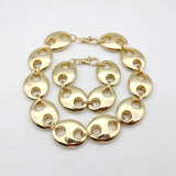 Chain Link Design Statement Necklace