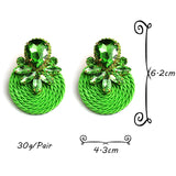 Colorful Crystal Tattan Handmade Earrings