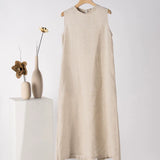 Cotton and Linen Loose Thin Artsy Dress