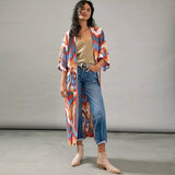 Edles Abstract Print Kimono