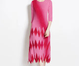 Ombre Pleated Stretch Dress