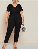 Deep V-neck Jumpsuit