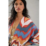 Edles Abstract Print Kimono