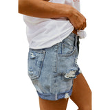 Ripped Distressed Denim Shorts