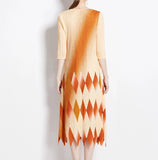 Ombre Pleated Stretch Dress