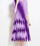 Ombre Pleated Stretch Dress