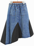 Jackie Irregular Denim Skirt