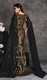 Sequin Maxi Dress - Black/Gold