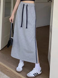 Elastic Jersey Casual A-line Skirt