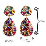 Colorful Crystals Drop Earrings