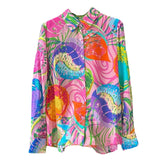 Printed Abstract Satin Shirt