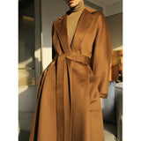 Copper Belted Cashmere Coat