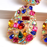 Colorful Crystals Drop Earrings