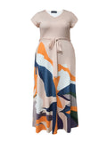 Laurel Mixed Print Maxi Dress