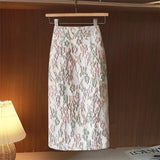 Vetement Floral Embordered Femme Skirt