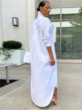 Casual Long Maxi Shirt Dress