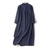 Long Loose Linen Casual Dress