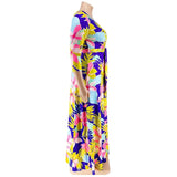 Lola Plus Size V-neck Print Wrap Maxi Dress