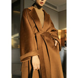 Copper Belted Cashmere Coat