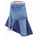 Jackie Irregular Denim Skirt