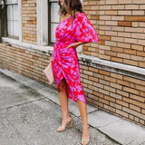 Bella Off the Shoulder Floral Printed Dress