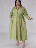 Luciana Plus Size Maxi Shirt Dress