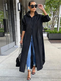 Casual Long Maxi Shirt Dress