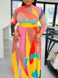 Greeta Plus Size Long Sleeve Maxi Dress