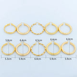 Dubai Gold Plated Hoop Earrings