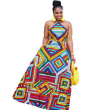 Dashiki Strapless Dress