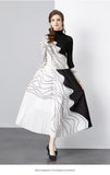 Miyake Hand-Pleated Long Sleeve Stretch Skirt Set