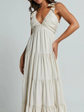 Carrie Sleeveless Ruffle Maxi Dress