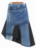 Jackie Irregular Denim Skirt