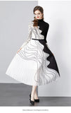 Miyake Hand-Pleated Long Sleeve Stretch Skirt Set