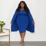 Luci Plus Size Solid Color Two Piece Set