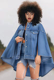 Plus Size Casual Denim Jacket