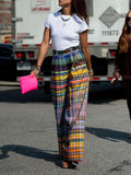 Bernarda Multi-colored Plaid Pant