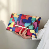 Rainbow Color Clutch Bags