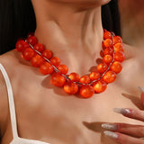 Translucent Beaded Bubble Necklace