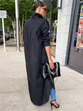 Casual Long Maxi Shirt Dress