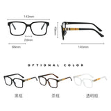 Bruele Retro Square Anti Blue Optical Glasses