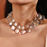 Translucent Beaded Bubble Necklace