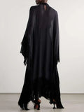 Sheer Elegant Tassel Adorned Dress