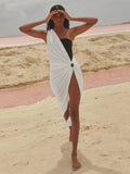 One Shoulder Midi Swimsuit Cover Up