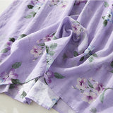 Purple Flower Print Dress