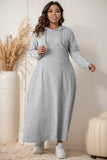 Plus-Size Hooded Casual Dress