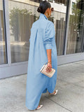 Casual Long Maxi Shirt Dress