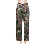 Sukki Wide leg camouflage pants