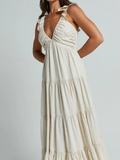 Carrie Sleeveless Ruffle Maxi Dress